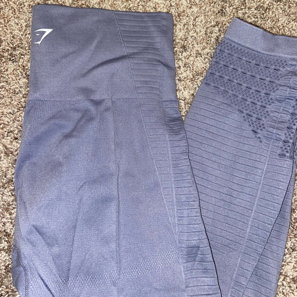Gray / purple Gymshark seamless leggings